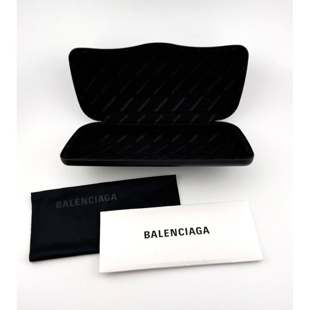 Balenciaga Leather Sunglasses Eyeglass Case w polish Cloth & Card